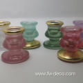 colored tumbler glass candle holder jar